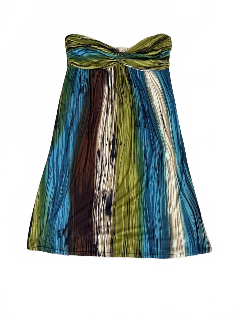 Y2K 2000s Style Strapless Mini Dress